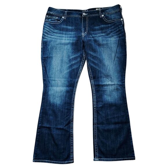 Silver Jeans Co. Suki Bootcut Dark Wash Women's Blue Denim Jeans Size 24 L34 - Picture 2 of 8